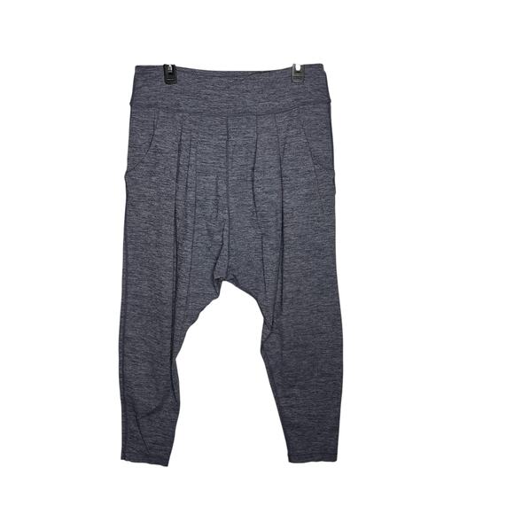 lululemon athletica Pants - Lululemon Crop Pants Womens 8 Happy Hatha Heathered Deep Indigo Harem Yoga